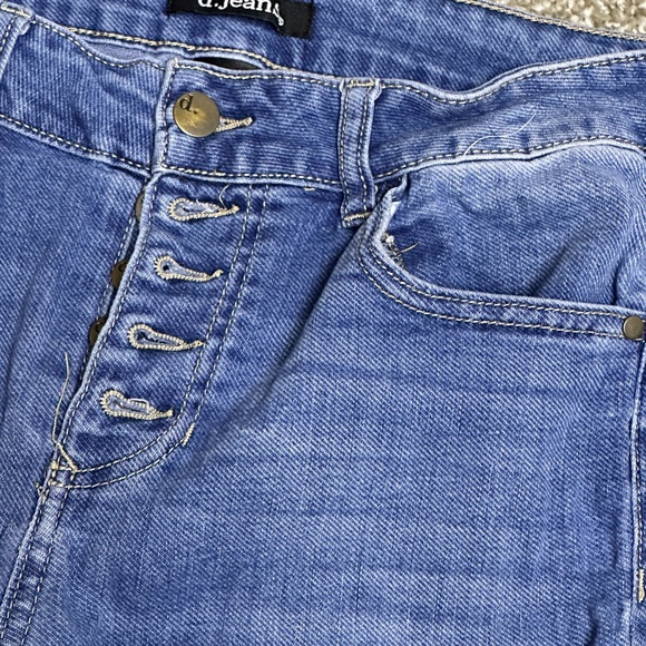 D. Jeans Exposed Button-Fly Denim Jeans Blue High-Rise Women’s Size 8 - Picture 8 of 12